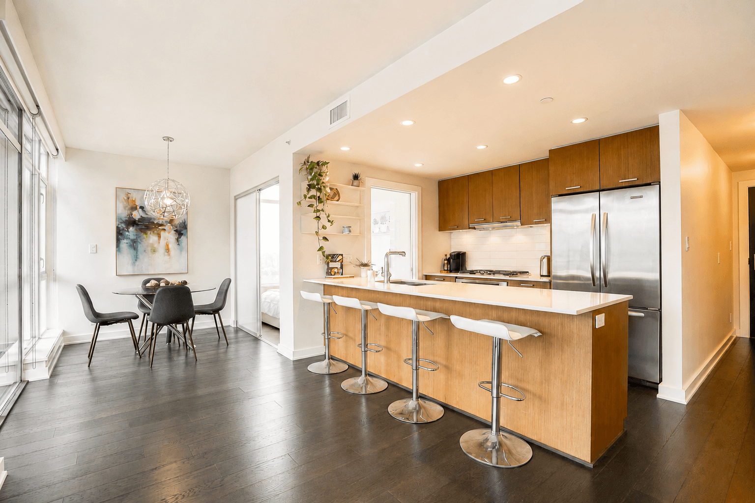 A spotless, professionally cleaned kitchen